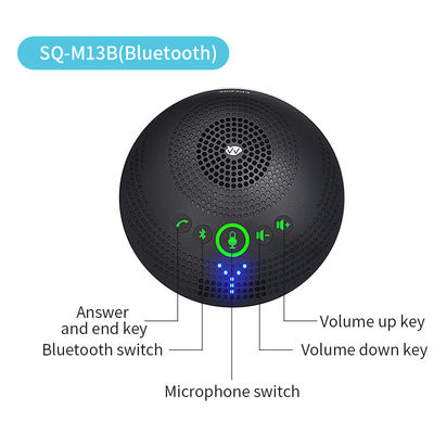 Professionelles Konferenzmikrofon SQ-M13B 2.4G drahtloses Omnidirectional-Mikrofon mit 360-Grad-Aufnahme, hochauflösendem Audio und Geräuschreduktion